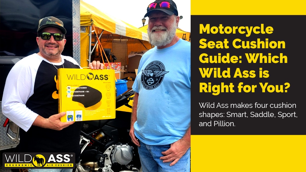 Wild Ass motorcycle seat cushion lineup for all riding styles